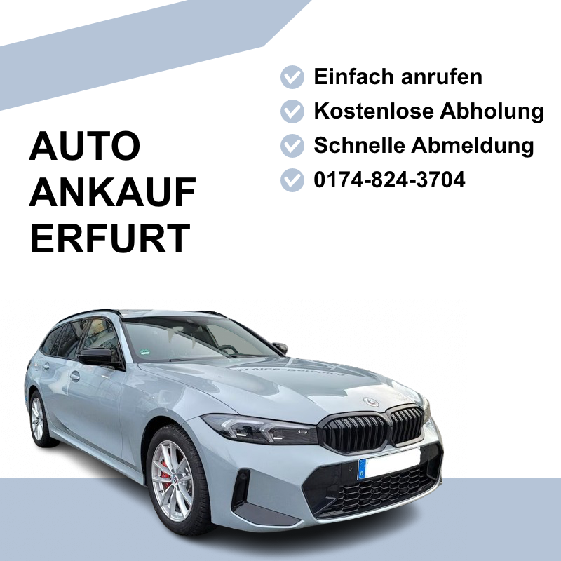 Autoankauf Erfurt Schneller und sicherer Fahrzeugverkauf in Erfurt Ihr zuverlässiger Partner für den Autoankauf in Erfurt Gebrauchtwagen unkompliziert verkaufen – Autoankauf Erfurt Faire Preise und sofortige Auszahlung für Ihr Fahrzeug Autoankauf mit Rundum-Service – Erfurt und Umgebung Verkaufen Sie Ihr Auto stressfrei und zum Bestpreis Transparenter und seriöser Autoankauf in Erfurt